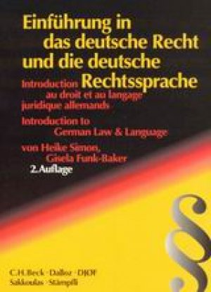 Einfuhrung in das deutsche Recht und die deutsche Rechtssprache