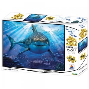 3DΠαζλ Howard Robinson – Great White Shark (1000 κομμάτια)