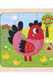 Βιολέτα η κότα (παζλ με πλαίσιο - 9 κομμάτια)