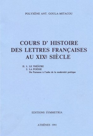 Cours d' histoire des lettres françaises au XIXe siecle