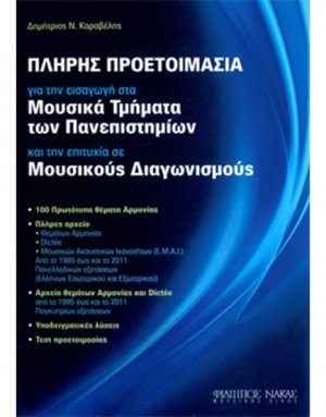 Πλήρης προετοιμασία για την εισαγωγή στα Μουσικά Τμήματα των Πανεπιστημίων