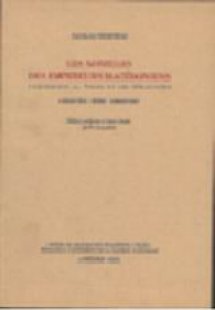 Les Novelles des empereurs macedoniens